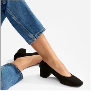 Everlane Italy The Day Heel Classic Black suede 8.5